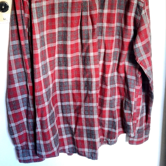 DC XXL Grey & Red Plaid Long Sleeve Shirt - Picture 3 of 6
